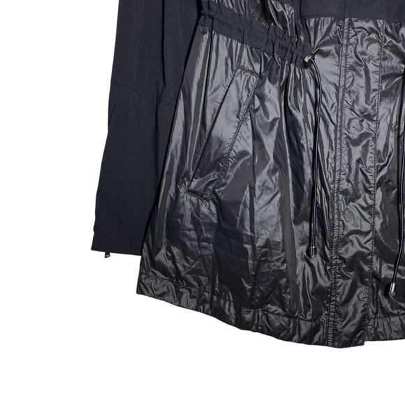 Anatomie Black Hybrid Windbreaker Stormi Removable Hood Travel Jacket Small - Picture 11 of 13